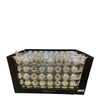 4A Plastic Christmas baubles Assorted | Colour: Silver | Christmas decoration | Diameter 6 centimeter | Per 9 Christmas baubles