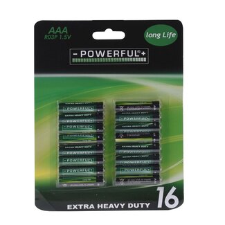 4A AAA Batteries | Colour: Green | Per 16 batteries