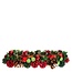 Tea light holder with Red and Green Pine Cones | Colour: Mixed Colours | Christmas Decoration | Length 44 centimetre | Width 15 centimetre | Height 8 centimetre | Per tea light holder