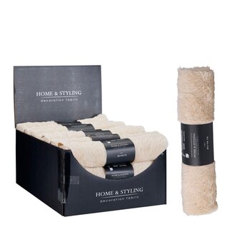 4A Furry Tafelloper | Kleur: Lichtroze | Kerst Decoratie | Breedte 28 centimeter | Lengte 150 centimeter | Per loper
