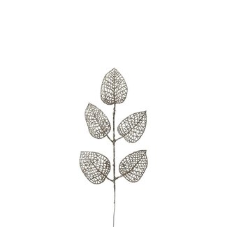 4A Skeleton leaf branches | Colour: Gold | Christmas Decoration | Length 31 centimeter | Per 8 branches