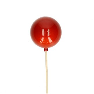 4A Pearl Christmas bauble pick | Colour: Orange Brown | Christmas Decoration | Bauble diameter 6 centimetre | Pick length ± 50 centimetre | Per 25 picks