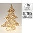 Sapin de Noël LED | Couleur: Or | Décoration de Noël | 30 lampes LED | Longueur 33 centimeter | Hauteur 40 centimeter | Par sapin de Noël