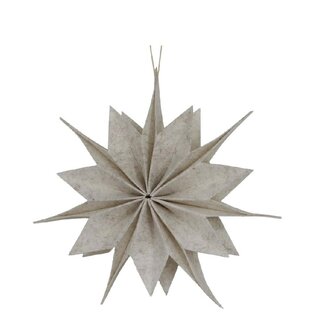 4A Felt Star Hanger | Colour: Cream | Christmas Decoration | Diameter 30 centimeter | Height 5 centimeter | Per hanger