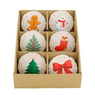 4A Christmas Coasters | Colour: Mixed Colours | Christmas Decoration | Length 10 centimeter | Width 10 centimeter | Per 36 coasters