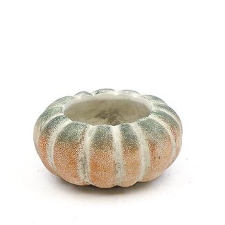 4A Pumpkin Flowerpot Bowl | Colour: Orange Green | Diameter 21 centimeter | Height 10 centimeter | Per 8 pumpkins