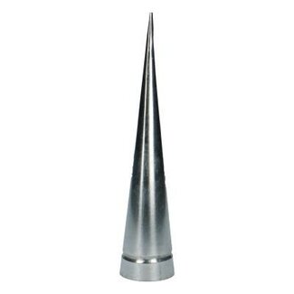 4A Metal Cone Hanger | Colour: Silver | Christmas Decoration | Diameter 4 centimeter | Length 20 centimeter | Per 25 cones
