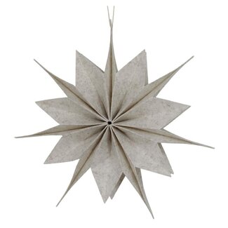 4A Felt Star Hanger | Colour: Cream | Christmas Decoration | Diameter 40 centimetre | Height 7 centimetre | Per hanger