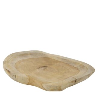 4A Organic Teak Wooden Bowl Tray | Colour: Light brown | Length 28 centimeter | Width 18 centimeter | Height 2 centimeter | Per bowl