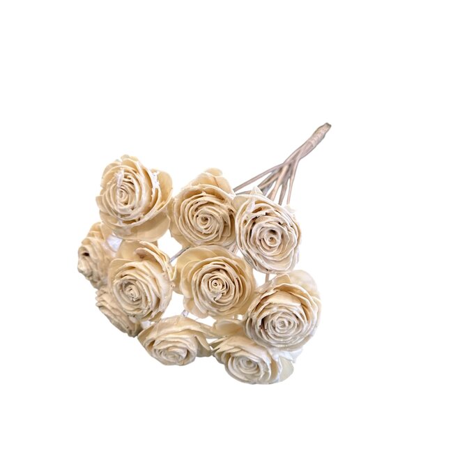 Wax Beauty Rose | White | 55 cm | Per 10 stems