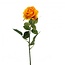 Roos Kunstbloem | Kleur: Oranje | Rozen kunstbloemen | Lengte ± 65 centimeter | Per 12 kunstrozen