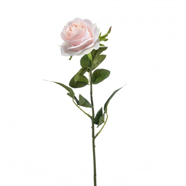 Roos Kunstbloem | Kleur: Lichtroze | Rozen kunstbloemen | Lengte ± 65 centimeter | Per 12 kunstrozen