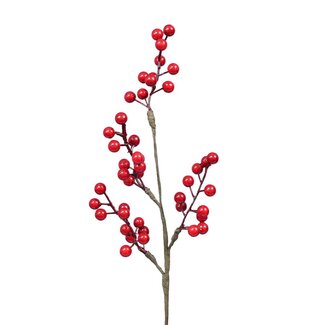 4A Sprig with Berries | Colour: Red | Christmas Decoration | Length 46 centimetre | Per 3 sprigs