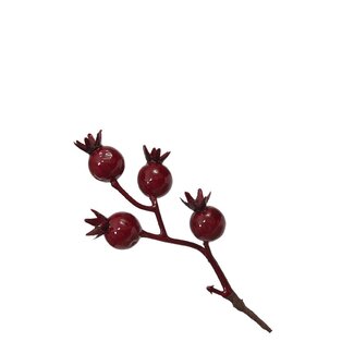 4A Granaatappel Tak | Kleur: Donkerrood | Kerst Decoratie | Lengte 12 centimeter | Per 12 takken