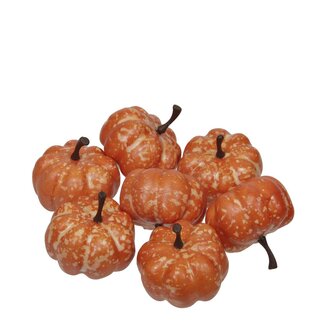 4A Citrouille Décoration | Couleur: Orange | Automne Décoration | Diamètre 3.5 centimeter | Par 24 citrouilles