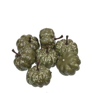 4A Kürbis Dekoration | Farbe: Grün | Herbst Dekoration | Durchmesser 3.5 centimeter | Pro 24 Kürbisse