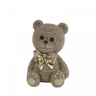 4A Kerst Deco teddybeer 12.5*11*17.5cm