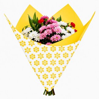 4A Folie Vel 80*90cm Clear flowers x50
