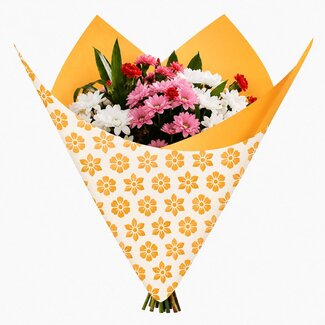 4A Folie Vel 80*90cm Clear flowers x50