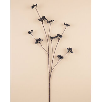 Arti Flora Beerenzweig Kunstblume | Farbe: Schwarz | Länge ± 110 centimeter | Pro Stück