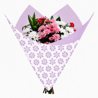 4A Folie Vel 80*90cm Clear flowers x50