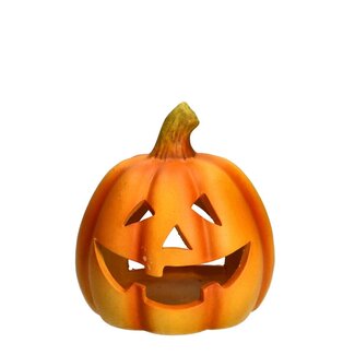 4A Halloween Theelichthouder pompoen 14cm