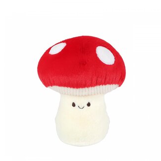 4A Herfst Deco paddenstoel pluche 18cm