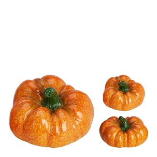 4A Herfst Deco pompoen d12.5*9cm ass.