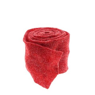 4A Ruban en feutre | Couleur : Rouge | Largeur 120 millimeter | Longueur 5 meter | Par rouleau