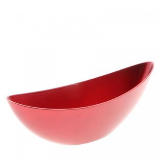 4A Coupe bateau en mélamine | Couleur : Rouge | Décoration de Noël | Longueur 39 centimètres | Largeur 12 centimètres | Hauteur 13 centimètres | Par 12 coupes
