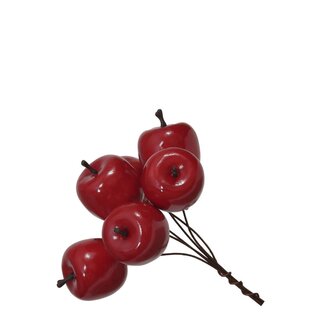 4A Pique-pomme | Couleur : Rouge | Décoration de Noël | Diamètre 3 centimètres | Par 36 piques-pommes