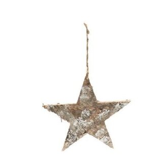 4A Suspension étoile | Couleur : Blanc naturel | Décoration de Noël | Diamètre 25 centimètres | Par 16 suspensions
