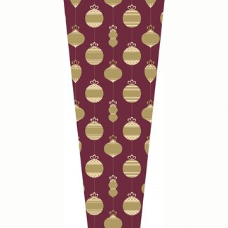 4A Housses “Bright” | Couleur : Bordeaux | Décoration de Noël | Longueur 75 centimètres | Largeur 32 centimètres | Hauteur 17.5 centimètres | Par 50 pièces