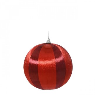 4A Stringball Boules de Noël | Couleur : Rouge foncé | Décoration de Noël | Diamètre 8 centimeter | Par 12 boules de Noël