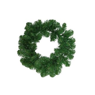 4A Couronne de Noël artificielle | Couleur : Vert | Décoration de Noël | Diamètre 35 centimètres | Par 2 couronnes