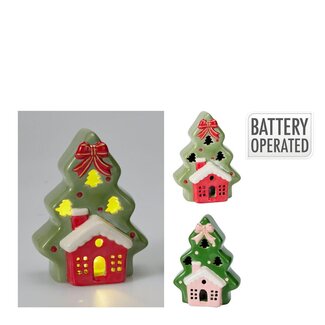 4A LED-Weihnachtsbaum Sortiert | Farbe: Grün | Weihnachtsdekoration | Länge 10 Zentimeter | Breite 6 Zentimeter | Höhe 12 Zentimeter | Pro 12 Weihnachtsbäume