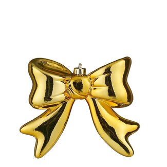 4A Accroche-nœud | Couleur : Or | Décoration de Noël | Diamètre 20 centimètres | Largeur 6 centimètres | Hauteur 20 centimètres | Par 3 accroche-nœuds