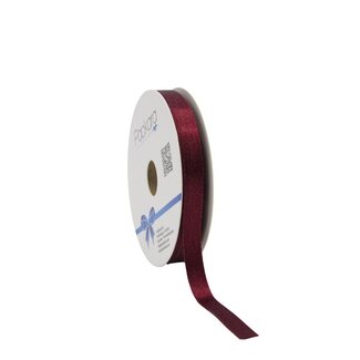 4A Satineband "Luxury" | Farbe: Bordeauxrot | Weihnachtsdekoration | Breite 10 Millimeter | Länge 25 Meter | Pro Rolle