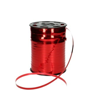 4A Ruban frisé "Miroir" | Couleur : Rouge | Largeur 5 millimeter | Longueur 500 meter | Par rouleau