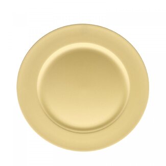4A Assiette en mélamine | Couleur : Or | Décoration de Noël | Diamètre 33 centimètres | Par 12 assiettes