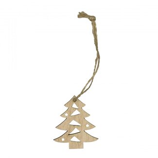 4A Weihnachtsbaum-Anhänger-Dekoration | Farbe: Creme | Weihnachtsdekoration | Durchmesser 5 Zentimeter | Pro 24 Anhänger