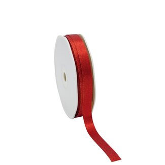 4A Satинband "Luxury" | Farbe: Rot | Weihnachtsdekoration | Breite 10 Millimeter | Länge 25 Meter | Pro Rolle
