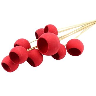 4A Bell Cup Dekorationsstecker | Farbe: Rot | Weihnachtsdekoration | Länge des Dekorationssteckers ± 50 Zentimeter | Pro 10 Dekorationsstecker