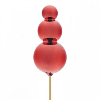 4A Christbaumspitzen-Stecker “Spike” | Farbe: Rot | Weihnachtsdekoration | Länge Stecker ± 50 centimeter | Höhe Spitze 7.5 centimeter | Pro 25 Steckern