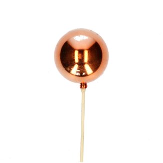 4A Weihnachtskugel-Stecker | Farbe: Kupfer | Weihnachtsdekoration | Durchmesser Weihnachtskugel 6 Zentimeter | Länge Stecker ± 50 Zentimeter | Pro 25 Stecker
