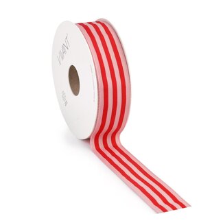 4A Band “Candy Stripe” | Farbe: Rot Rosa | Breite 25 Millimeter | Länge 15 Meter | Pro Rolle