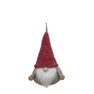4A Suspension gnome | Couleur : Rouge | Décoration de Noël | Longueur 9 centimètre | Hauteur 15 centimètre | Par 2 suspensions