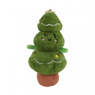 4A Décoration de sapin de Noël en peluche | Couleur : Vert | Décoration de Noël | Hauteur 28 centimètres | Par 6 sapins de Noël