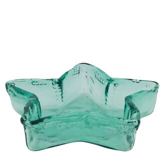 4A Glas-Sternschale | Farbe: Türkis | Weihnachtsdekoration | Durchmesser 30 Zentimeter | Höhe 6.5 Zentimeter | Pro 6 Schalen