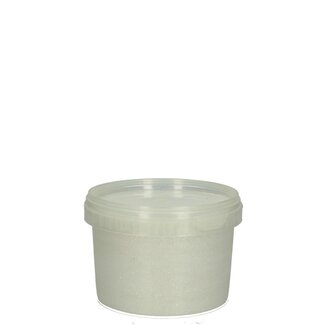4A Paillettes dans un petit seau réutilisable | Couleur : Blanc | Décoration de Noël | Poids 400 grammes | Par seau